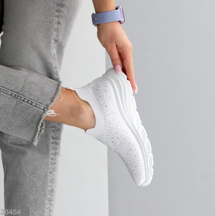 Мокасини жіночі текстиль білі 36,37,38,39,41р