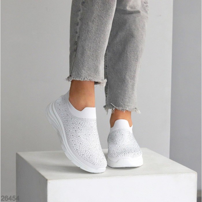 Мокасини жіночі текстиль білі 36,37,38,39,41р