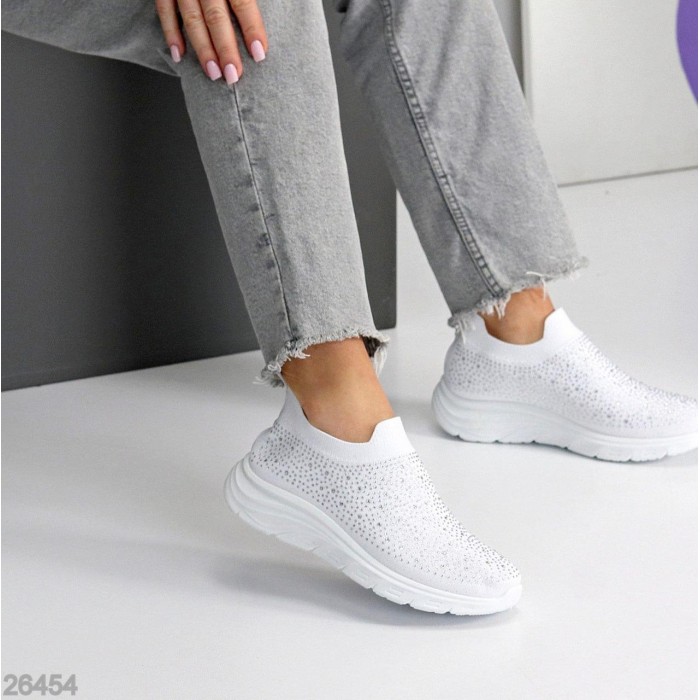 Мокасини жіночі текстиль білі 36,37,38,39,41р