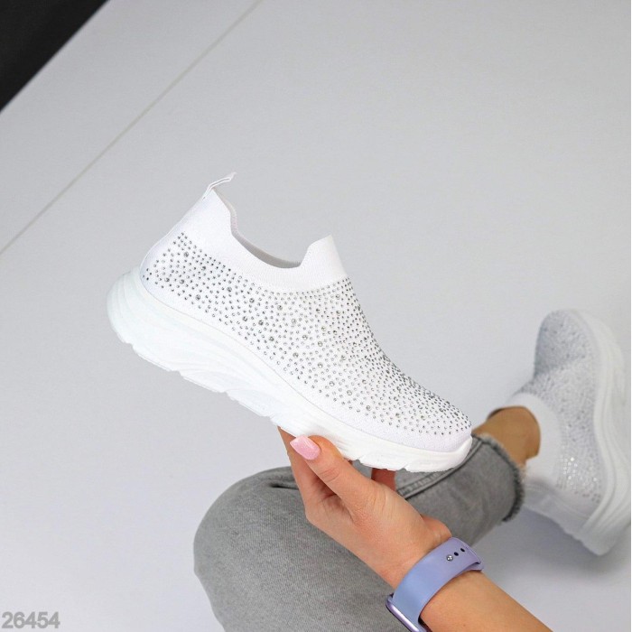 Мокасини жіночі текстиль білі 36,37,38,39,41р