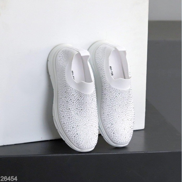 Мокасини жіночі текстиль білі 36,37,38,39,41р