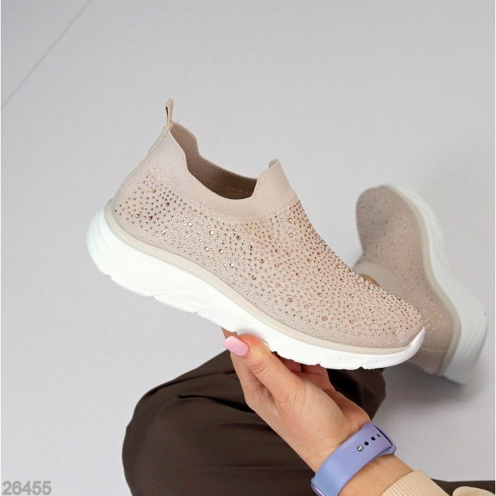 Мокасини жіночі текстиль беж 36,37,38,39,40,41р