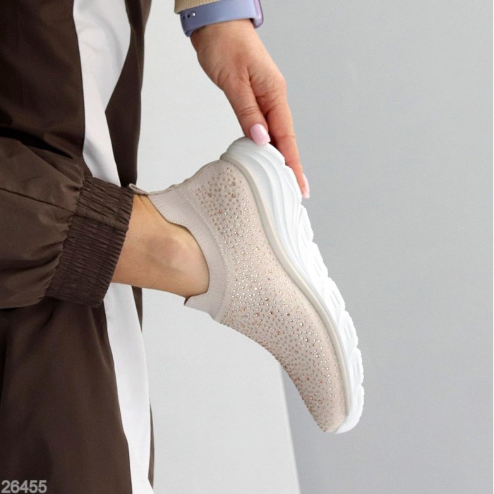 Мокасини жіночі текстиль беж 36,37,38,39,40,41р