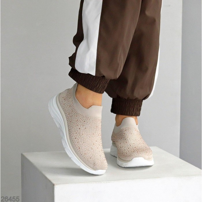 Мокасини жіночі текстиль беж 36,37,38,39,40,41р