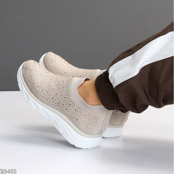 Мокасини жіночі текстиль беж 36,37,38,39,40,41р