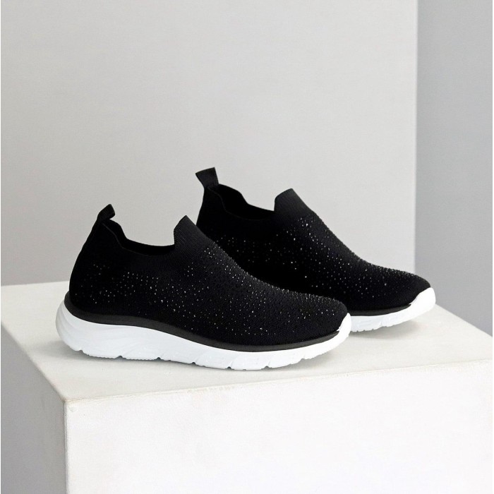 Мокасини жіночі текстиль чорні 37,39,40,41р