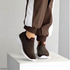 Мокасини жіночі текстиль колір шоколад 37,38,39,40,41р