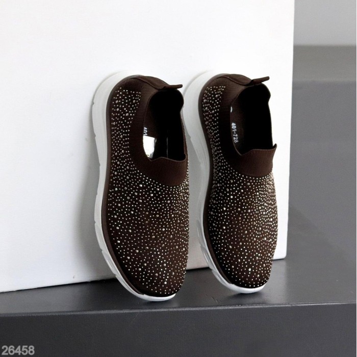 Мокасини жіночі текстиль колір шоколад 37,38,39,40,41р