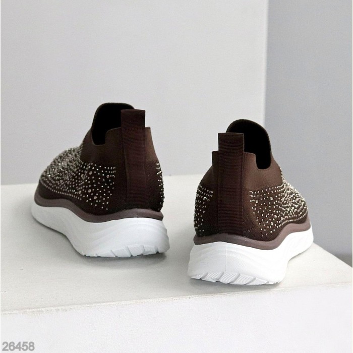 Мокасини жіночі текстиль колір шоколад 37,38,39,40,41р