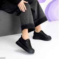 Кросівки жіночі натуральна шкіра чорні на 35.5,36,37,39р