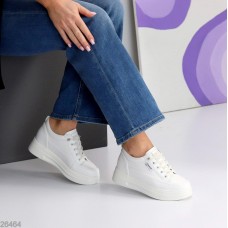 Кроссовки женские натуральная-кожа цвет-белый на 35.5,36,37,38,39р.