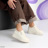 Кроссовки женские натуральная кожа цвет беж на 35,35.5,36,37,38,39р