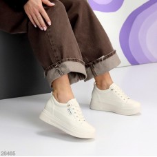 Кроссовки женские натуральная кожа цвет беж на 35,35.5,36,37,38,39р