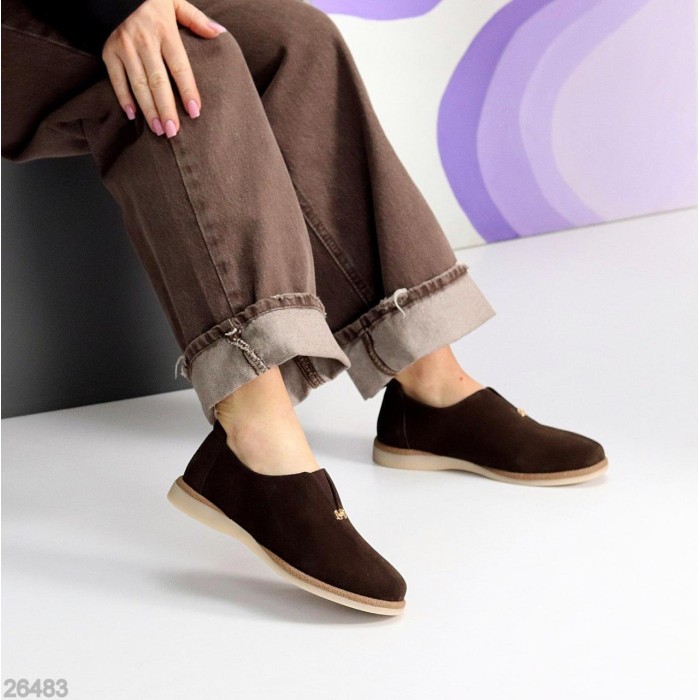 Туфлі жіночі натуральна замша колір-шоколад 36,37,38,39,41р