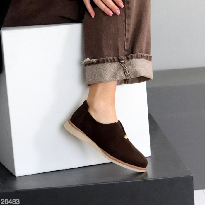 Туфлі жіночі натуральна замша колір-шоколад 36,37,38,39,41р