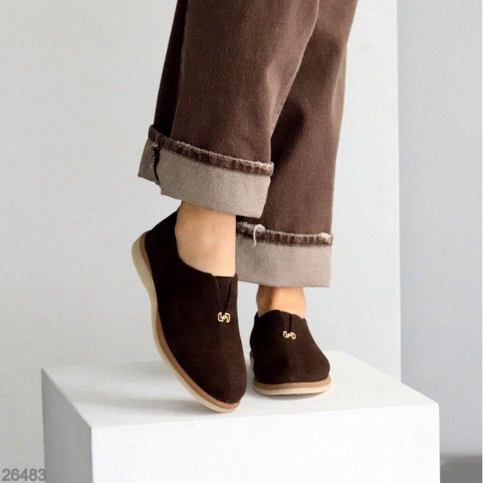 Туфлі жіночі натуральна замша колір-шоколад 36,37,38,39,41р