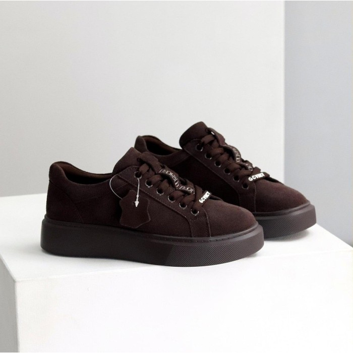 Кросівки жіночі натуральна-замша шоколад 36,38,39,40,41р