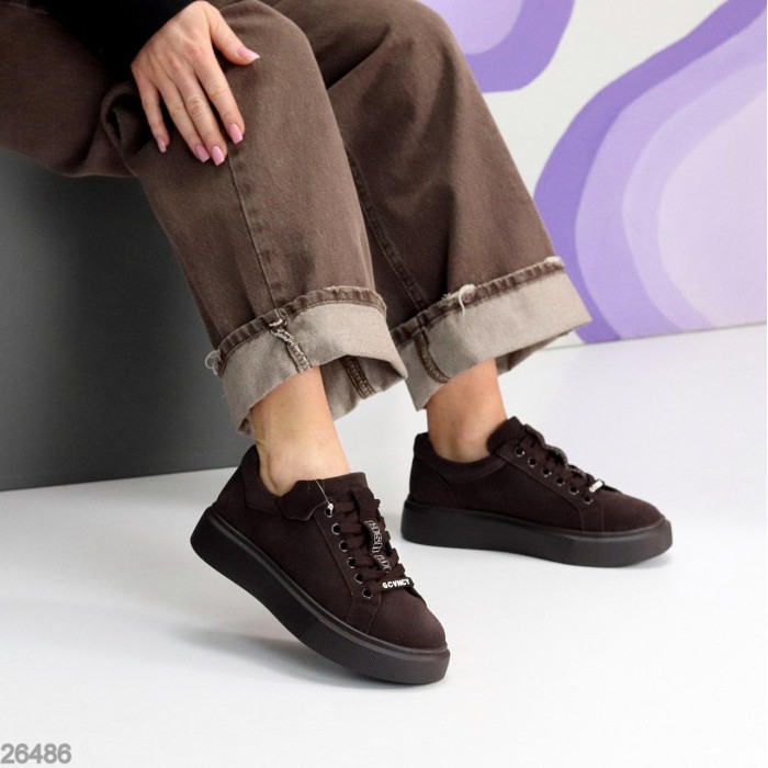 Кросівки жіночі натуральна-замша шоколад 36,38,39,40,41р