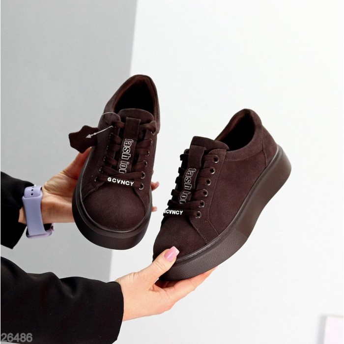 Кросівки жіночі натуральна-замша шоколад 36,38,39,40,41р