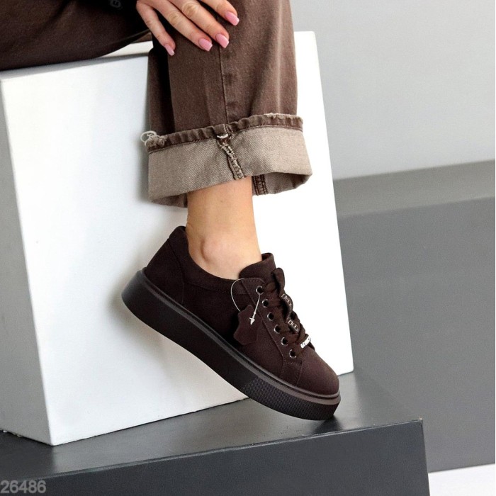 Кросівки жіночі натуральна-замша шоколад 36,38,39,40,41р