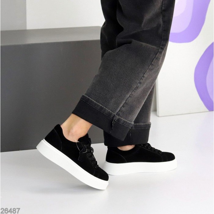 Кросівки жіночі натуральна замша чорні 37,38,39р