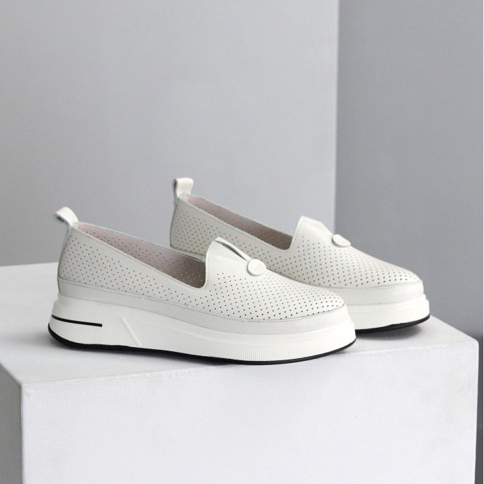 Мокасини жіночі натуральна шкіра білі 36,37,38,39,40,41р