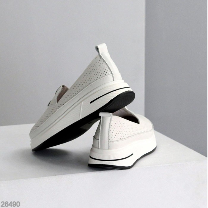 Мокасини жіночі натуральна шкіра білі 36,37,38,39,40,41р