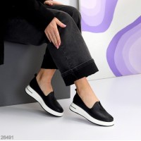 Мокасины женские натуральная кожа черные 36,37,38,39,40,41р