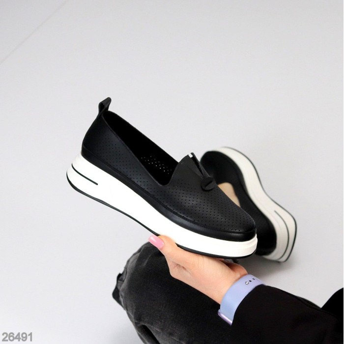 Мокасини жіночі натуральна шкіра чорні 36,37,38,39,40,41р