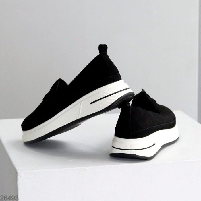 Мокасини жіночі натуральна замша чорні 36,37,38,39,40,41р