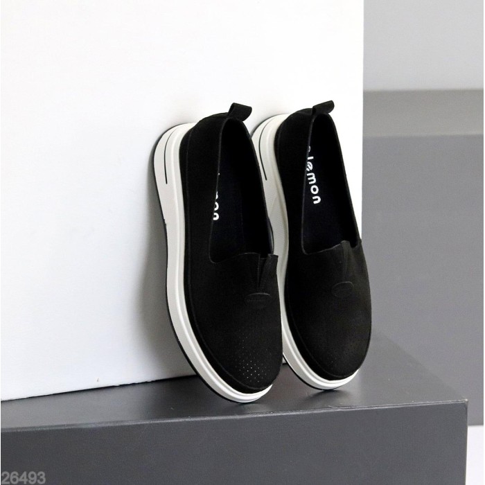 Мокасини жіночі натуральна замша чорні 36,37,38,39,40,41р