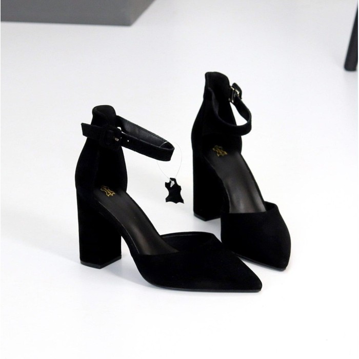 Туфлі жіночі натуральна замша чорні 35,36,37,38,39,40р