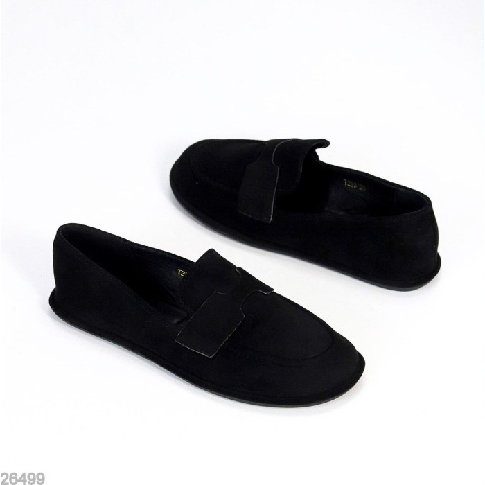 Мокасини жіночі еко-замша чорні 36,37,38,39р