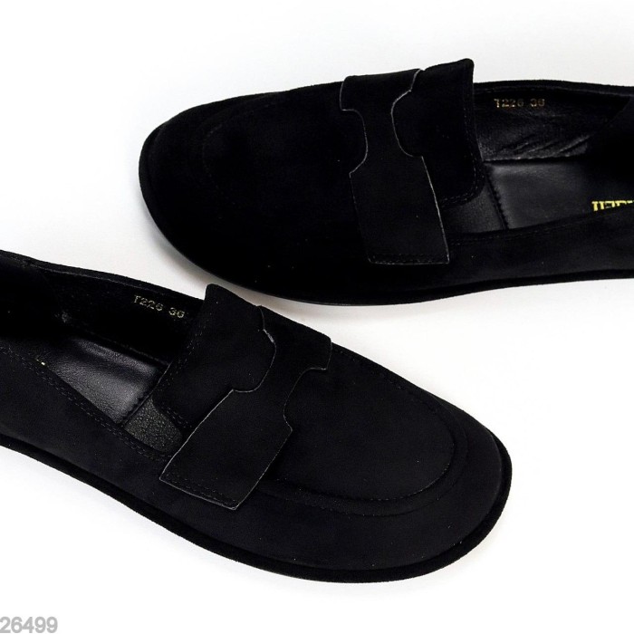 Мокасини жіночі еко-замша чорні 36,37,38,39р