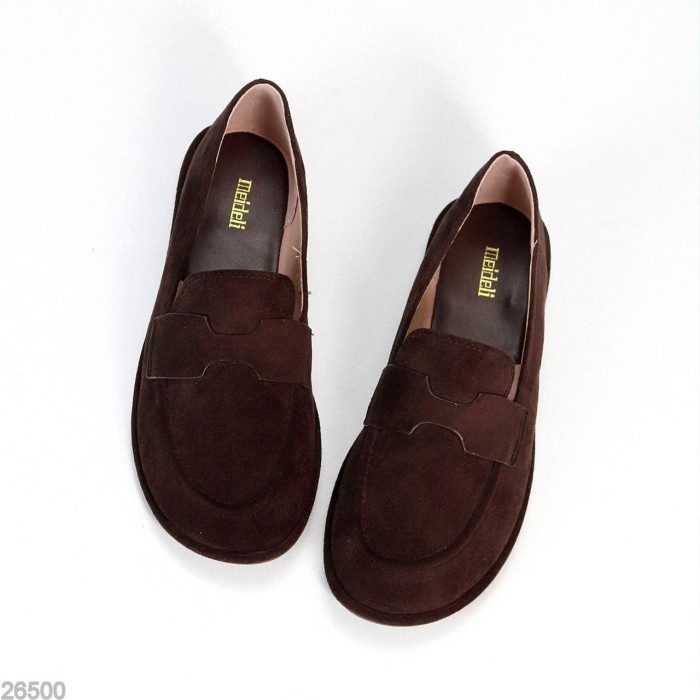 Мокасини жіночі еко-замша колір-шоколад 36,37,38,39р