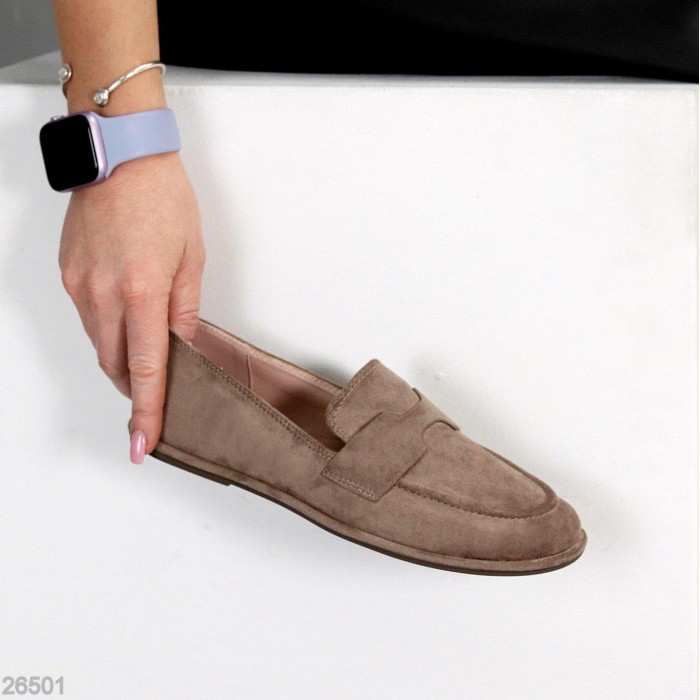 Мокасини жіночі еко-замша беж 36,37,38,39,40р