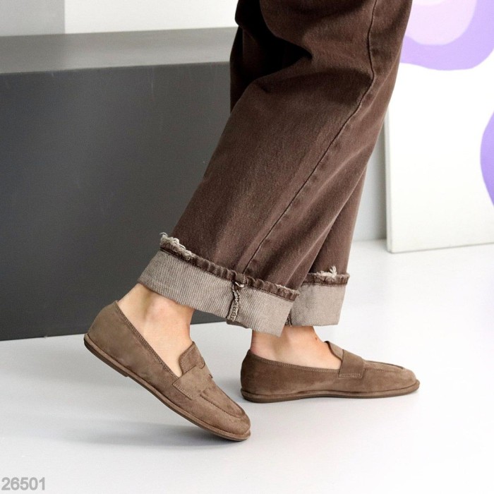 Мокасини жіночі еко-замша беж 36,37,38,39,40р