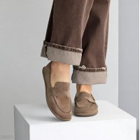 Мокасины женские эко-замша беж 36,37,38,39,40р