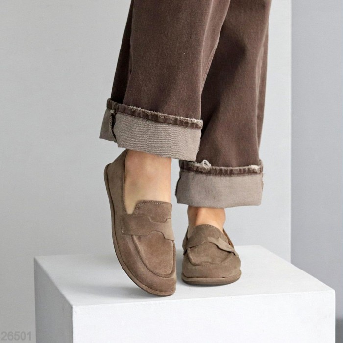 Мокасини жіночі еко-замша беж 36,37,38,39,40р