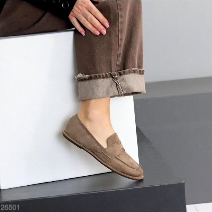 Мокасини жіночі еко-замша беж 36,37,38,39,40р