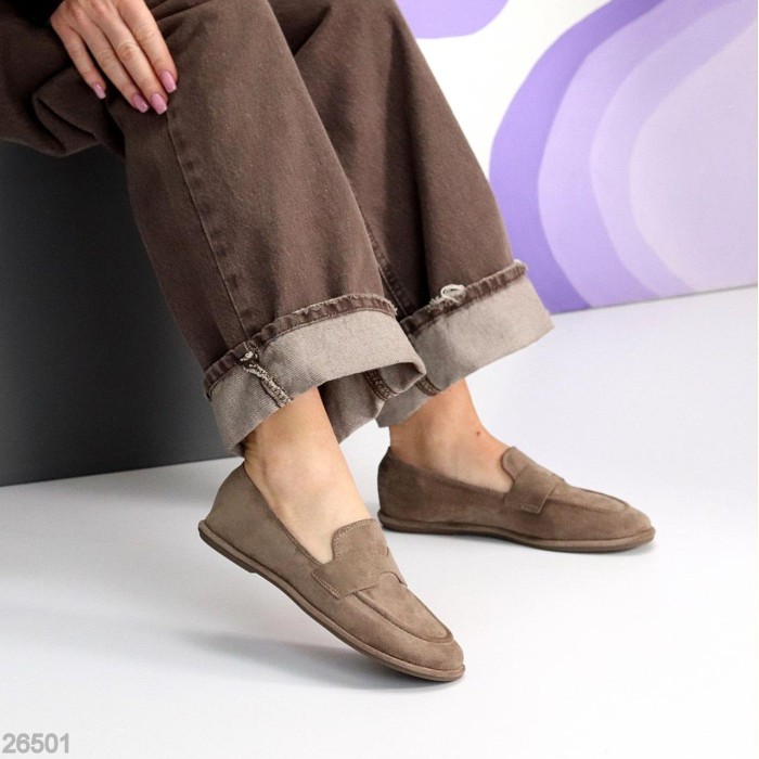 Мокасини жіночі еко-замша беж 36,37,38,39,40р