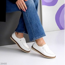 Мокасини жіночі натуральна шкіра білі 36,37,38,39р