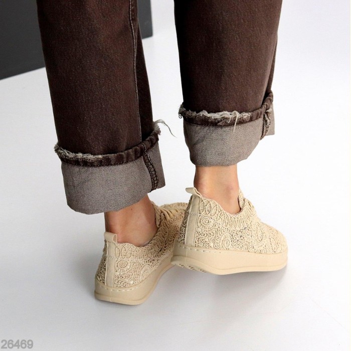 Кеди жіночі текстиль бежеві 39р