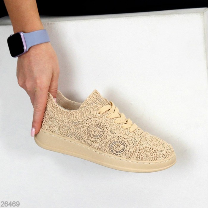 Кеди жіночі текстиль бежеві 39р