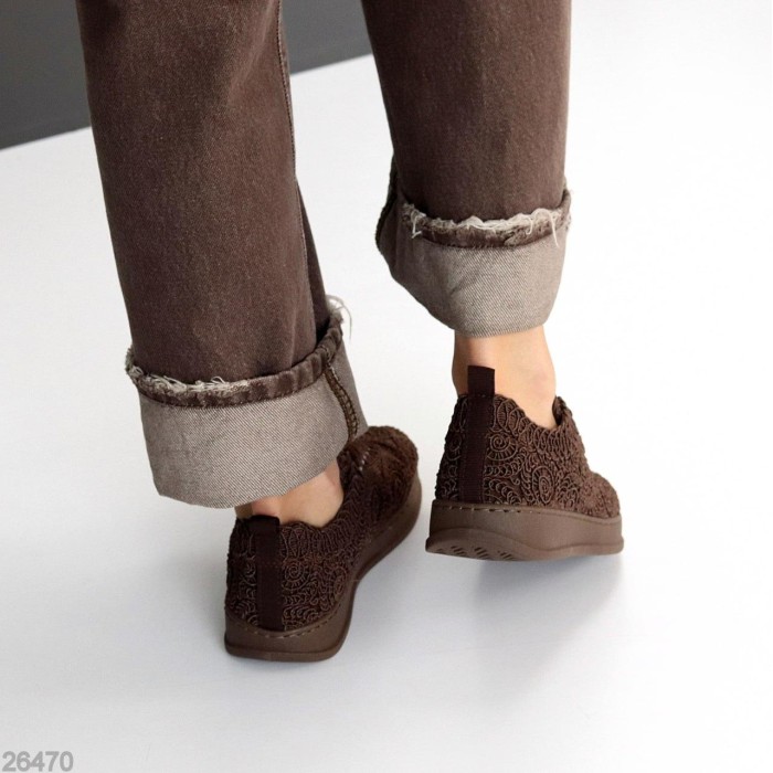 Кеди жіночі текстиль колір-шоколад 36р