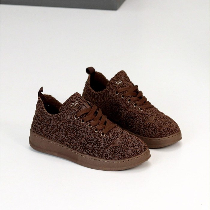 Кеди жіночі текстиль колір-шоколад 36р