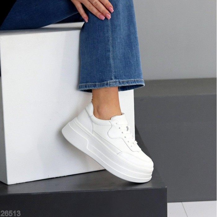 Кроссовки женские натуральная кожа белые 36,37,38,39,40,41р