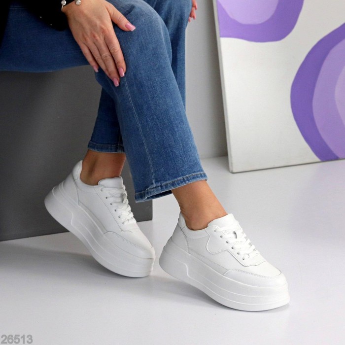 Кроссовки женские натуральная кожа белые 36,37,38,39,40,41р