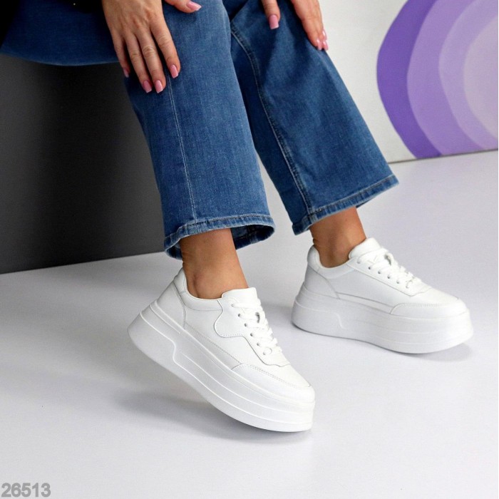 Кроссовки женские натуральная кожа белые 36,37,38,39,40,41р