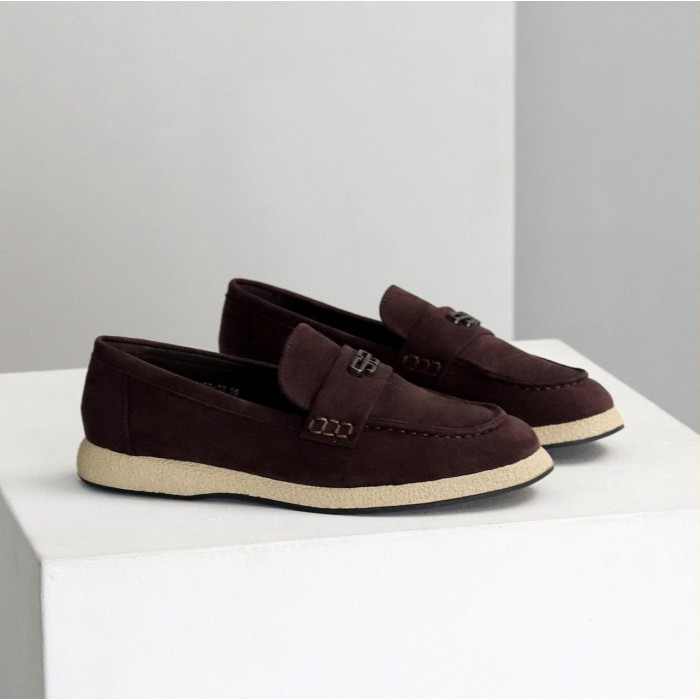 Лофери жіночі еко-замша колір-шоколад 36,38,39,40р.